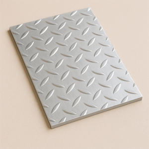 Алюминиевый рифленый лист чечевица 1,8х1200х3000 мм АМцС в наличии в Иркутске