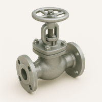 Стальной клапан запорный сальниковый фланцевый ДУ 25 РУ 16 ГОСТ 9697-87